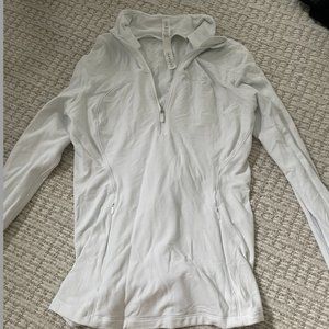 White lululemon zip up jacket